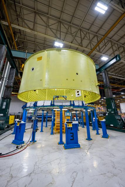 NASA image: Forward Skirt for Artemis III SLS Core Stage Moves for Next Phase of Production